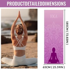 Microfiber Hot Yoga Towel, Yoga Mat 185x65cm Non Slip Fitness Towel Soft …