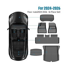 6PCS All-Weather TPE Floor Mats & Cargo Liner Set – Compatible with 2024-2026…