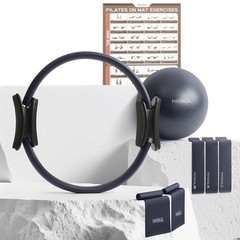 Pilates Ring Set, 15-Inch Circle with 1x Core , 3X Resistant Loop and 2X Flex…