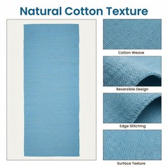 LFH Home Handmade Cotton Yoga Mat Cotton Rug For Exercise, Workout, Fitness -…