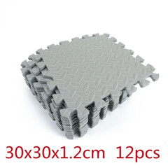 12PCS 30*30Cm Sports Protection Gym Mat EVA Leaf Grain Floor Mats