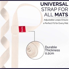 Yoga Mat Strap – 2-in-1 Adjustable Cotton Sling for Carrying & Stretching | N…