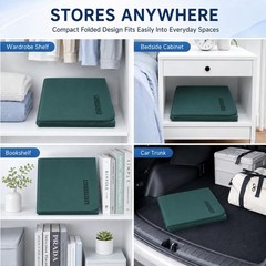 Foldable Yoga Mat 75″ x 31″, 6mm Thick TPE Grip Exercise Mat for Home, Travel…