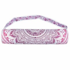 Multi color Indian Mandala Cotton Yoga Mat Bag With Adjustable Shoulder