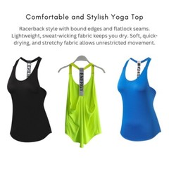 Women plus size Yoga Top & Yoga Towel with Silicone Storage Bag Pack(Bulk 3Sets)