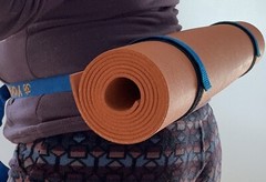 Yoga Mat Harness BLUE Sling Carrier Strap Buckle Waist Shoulder Luggage Bike USA
