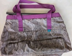 Lotus Yoga Tote Carrying Bag 24-inch Large Capacity Mat Storage Gray