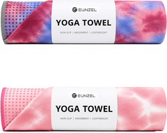 2 Pack Yoga Towel,Hot Yoga Mat Towel with Grip Dots Sweat Absorbent Non-Slip for