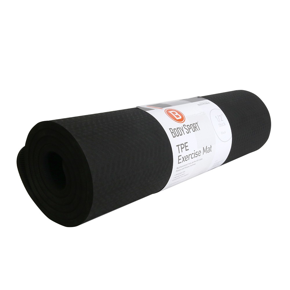 BodySport TPE Exercise Mat for Men and Women – Workout Mat – Perfect for Gyms