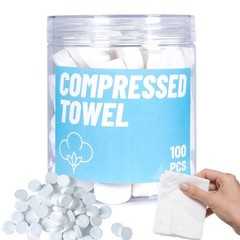 100 PCS Compressed Towels, Compressed Cotton Hand Wipe, Camping Towel, Dispos…