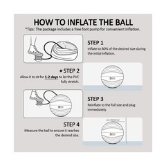 Gruper Yoga Ball, Multiple Sizes Non Slip Exercise Ball for Workout… Fast Ship