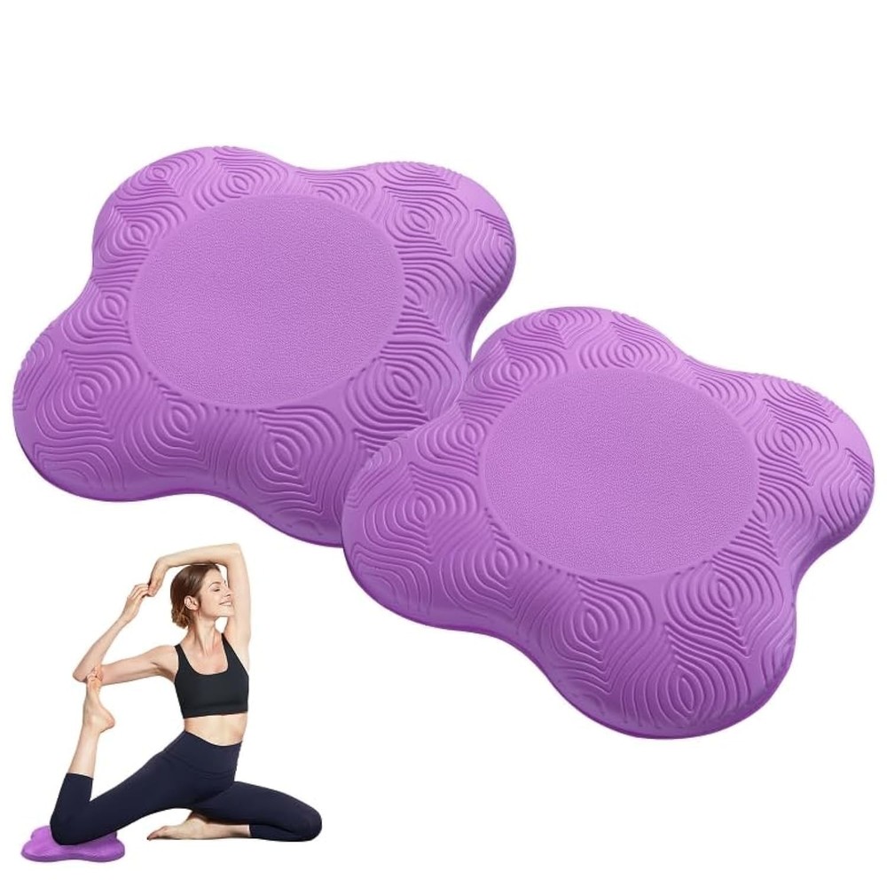 Yflingjie 2 packs Yoga Knee Pad Mats Extra Thick for Knees Medium, purple