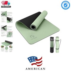 Yoga Mat Non Slip, Eco Friendly Fitness Exercise Mat with Carrying Strap,Pro …