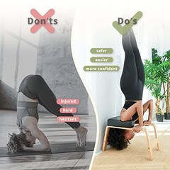 Yoga Headstand Bench Wood PU Black