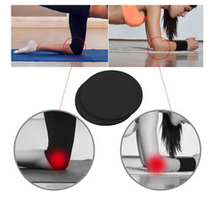 MUNE EVA Yoga Blocks and Yoga Knee Pads Black Set of 2 BONUS Zipper Wrist Wallet