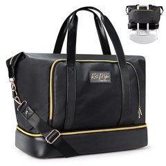 Womens Travel Weekender – Duffle Overnight Carry On Bag with Shoe Compartment