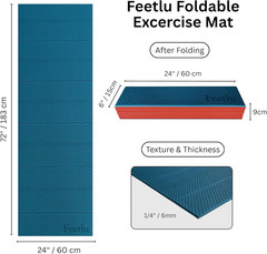 Foldable Yoga Exercise Mat – Lightweight, Anti-Slip, and Easy to Store for Yoga,