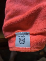 GENTLY USED APANA YOGA MAT TOWELS SET OF 2 NEON GREEN AND ORANGE