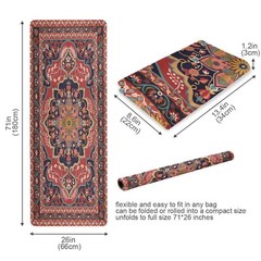Kigai Yoga Mat Red Persian Design Fitness Mat Eco-Friendly Non Slip Portable …