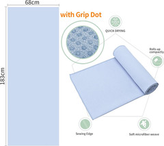 2 Pack Hot Yoga Towel with Grip Dot，Stickyfiber Yoga Mat Towels Non Slip for Hot
