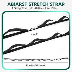 Stretching Strap Yoga Straps 10 Loops Non-Elastic Stretch Band
