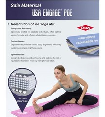 SAEEPABUL 32″ Wide Micro-X Thick Yoga Mat Non Slip W Carry Strap Pink/ Blue