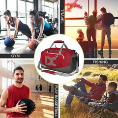Sports Gym Bag，INOXTO Travel Duffel Bag with Dry Wet Pocket And Shoe Comp