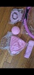 11-Piece Pink Pilates Ring Kit 12in Ring, Ball, Mini Loop Bands, Yoga Strap