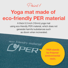 Yoga Mat Eco-Friendly Material 1/2 Inch Non-Slip Yoga Pilates Fitness at Home &