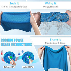 Cooling Towels for Neck and Face, Breathable Gym Towels with Waterproof Bag