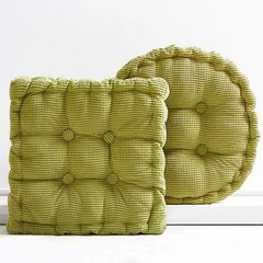 2 Pack Large Square and Round Floor Cushions for Adults Meditation Floor Pill…