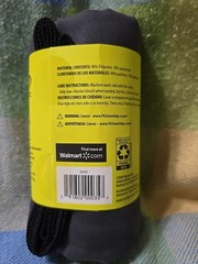 Athletic Works Yoga Mat Towel 72in L x 24in W Black