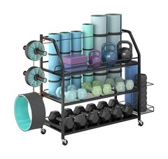 Yoga Mat Storage Rack, Home Gym Workout Accessories Organizer, Sporting Goods…