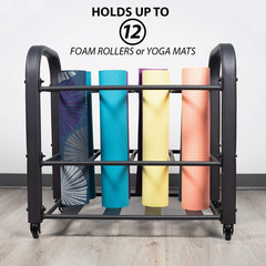 Yoga Mat Storage Rack – Ideal Cart for Yoga Mats & Gym Equipment