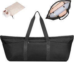 Large Yoga Mat Bag with Shoes Compartment and Wet Pocket Ladies Pilates Gym Tote