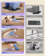 Portable Pilates Reformer Board Foldable Core Ab Trainer Home Gym – New purple