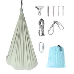 Sensory Swing – 55″ x 59″ Dual-Layer Therapy Swing for Autism, Large Bean Green