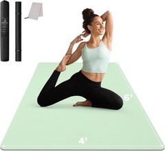 Large Yoga Mat 6’x 4′ Extra Wide Workout Mat Men & Women