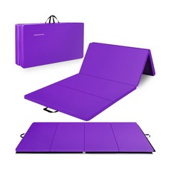 BalanceFrom 10×4 Feet 4-Panel Folding Gymnastics Mat – 2-Inch Thick Pad wi
