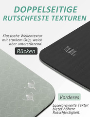 Yoga Mat with Strap, 1/3 Inch Extra Thick Yoga Mat Double-Sided Non Slip, Profes