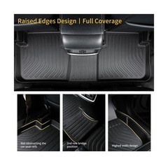 GINOWY-Custom Fit Floor Mats & Cargo Liner Full Set for Chevy Malibu 2016-202…
