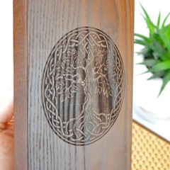 Sadhu Board with Thermal Ash “Tree of Life” Copper Nails 10 mm/0.4 inch
