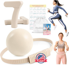 Kit esencial de pilates con aro y pelota de pilates, 2,2 lb * 2 mancuernas