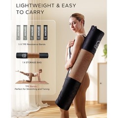 Large Cork Yoga Mat – 72″x36″ Wide Non-Slip for Home Workout, Yoga, Pilates