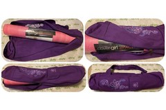Cover Girl Active Pink 24″x68″ 3MM Yoga Mat & Purple GAIAM Embroidered Cargo Bag