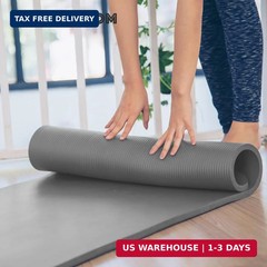 BalanceFrom Yoga Mat, 1-Inch Extra Thick High Density Exercise Mat, Anti-Tear Ex