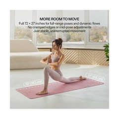 Premium Yoga Mat – Sweat-Activated Non-Slip PU Grip I Natural Rubber Base