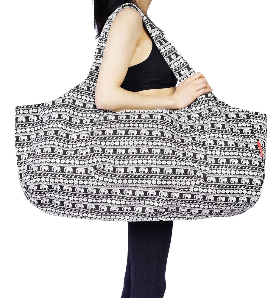 Yoga Mat Bag Large Yoga Mat Tote Sling Carrier with Pockets Fits Mats with Mu…