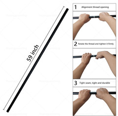 Adjustable 5ft Yoga Stick with Foam Grip for Flexibility and Balance