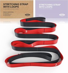 Non Elastic Stretching Strap with Loops – Yoga Straps for Physical Therapy, Dura